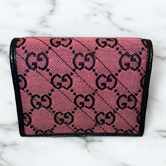 Gucci Pink Canvas Marmont Card Case (NWOT) - Picture 2 of 7